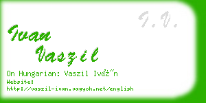 ivan vaszil business card